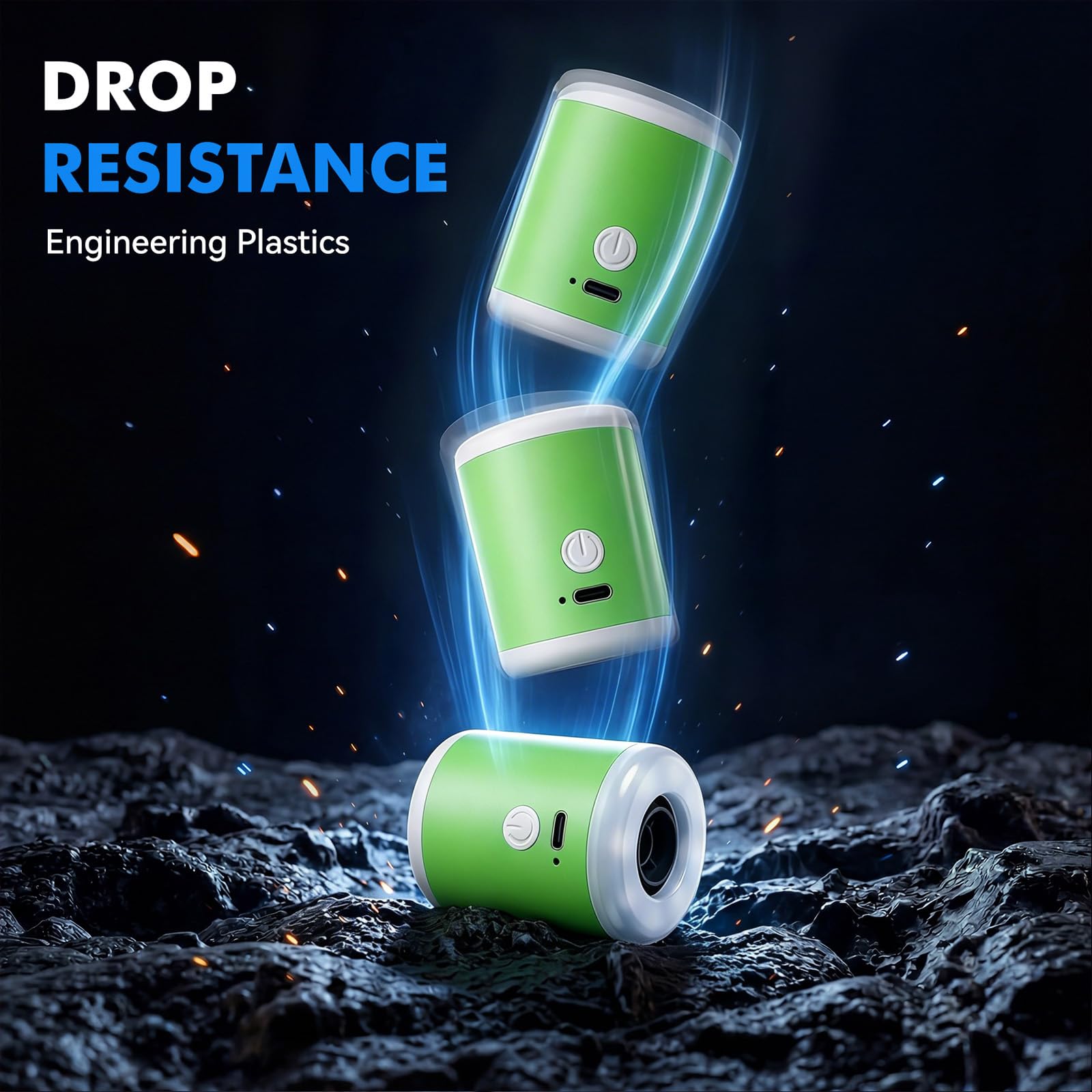 Pompe à air portable pour objets gonflables avec lumière de camping, mini pompe à matelas électrique 5,8 kPa, 1600 mAh rechargeable avec base magnétique, gonflez pour matelas de couchage, flotteurs de
