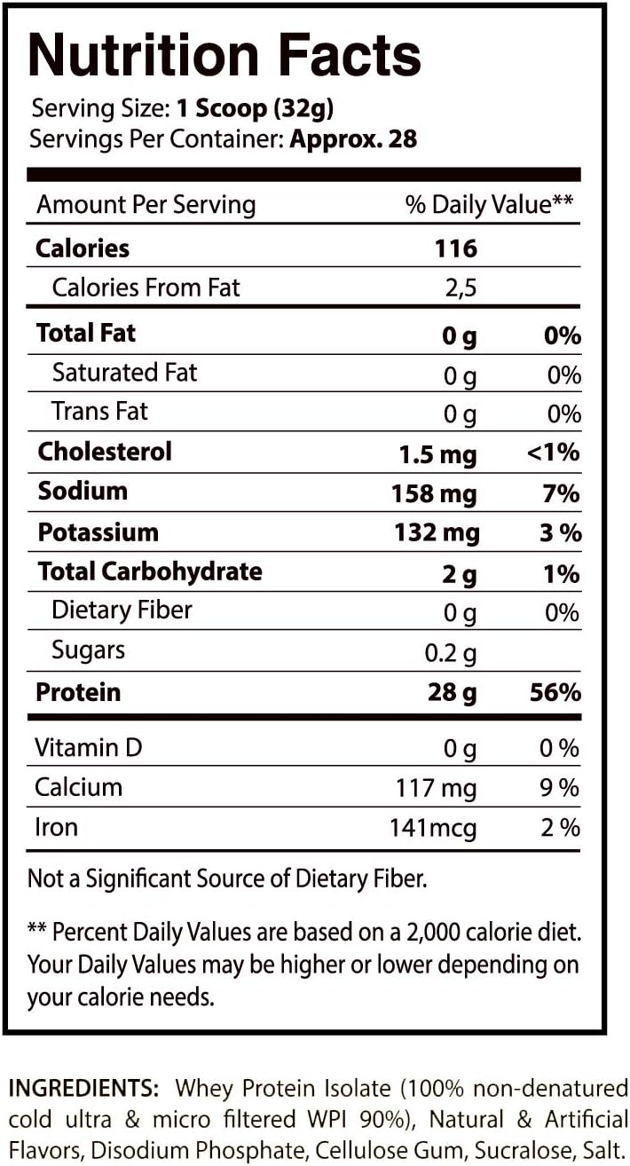 Iso Fuzion 100% Whey Isolate by Scilabs Nutrition | 28g Non Denatured Protein Powder, Banana Nut MuffinFlavor, 2lb