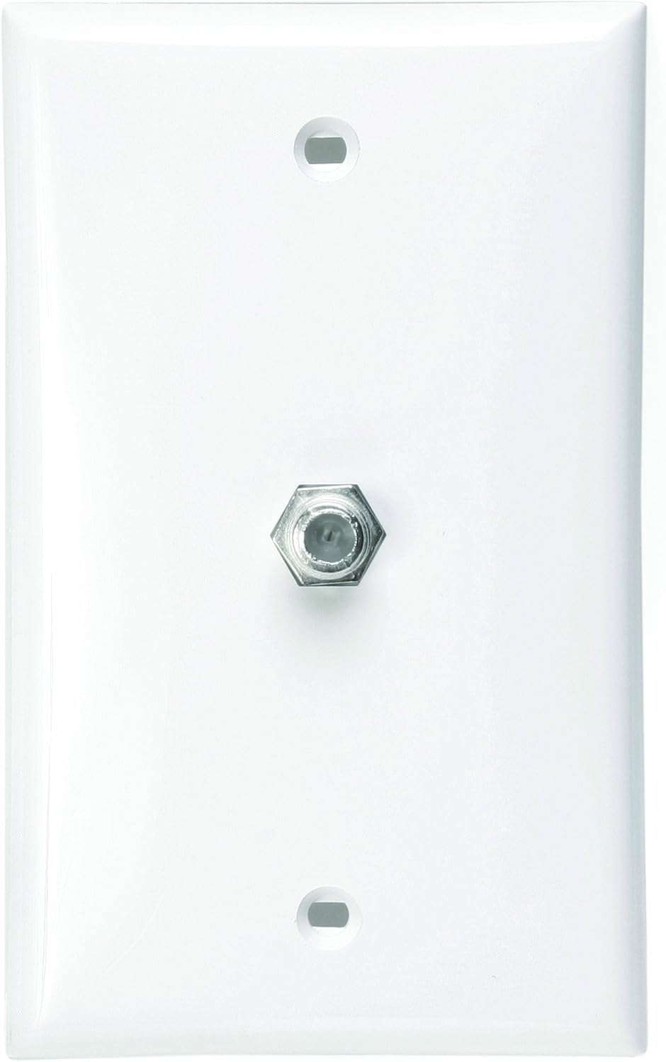 Leviton Standard Video Wall Jack, F Connector, 80781-W, White