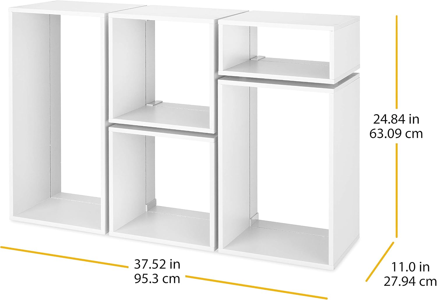 Whitmor Clip & Cube 5-Piece Organizer, White image 3