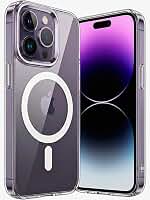 Capa Mag-Safe para [iPhone 14 Pro Max] Capinha Magnética Premium com [Proteção de Câmera] Transparente [Anti-Amarelamento] Clear Case Slim, Compatível com MagSafe, Resistente a Riscos e Anti Impacto