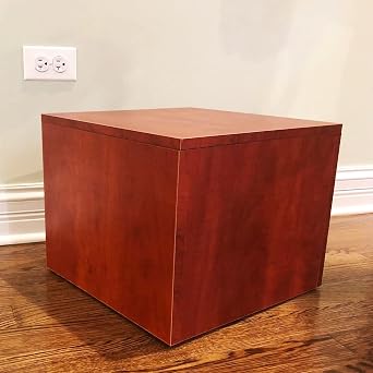 FixtureDisplays 12 Wood Cube Pedestal Display Glorifier Riser Stand Easy Assembly Required 15926