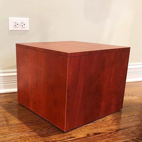 FixtureDisplays 12 Wood Cube Pedestal Display Glorifier Riser Stand Easy Assembly Required 15926