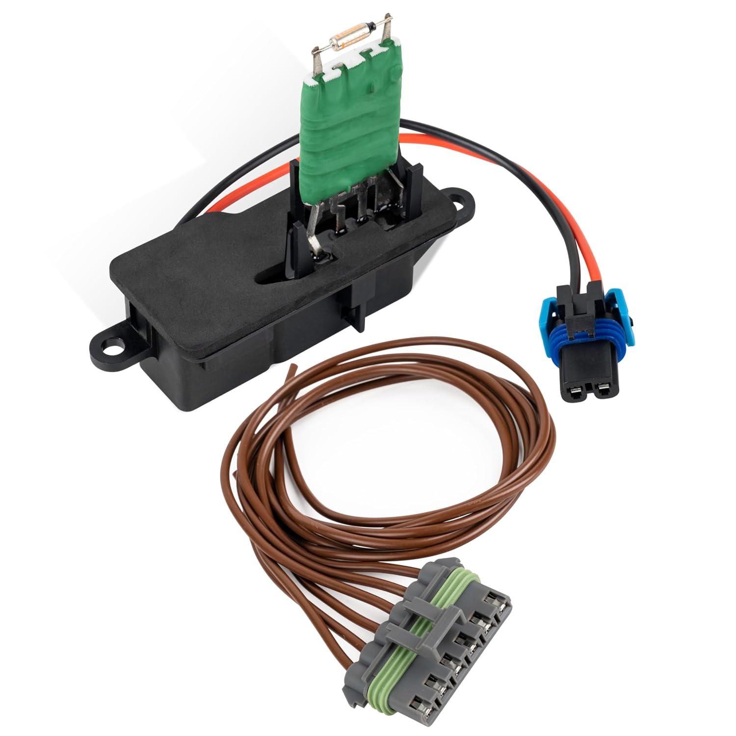 BlueStars 973-407 Front HVAC Fan Blower Motor Resistor with Harness - Compatible with Chevy GMC 1996-2014 Express Savana 1500 C4500 C5500 C6500 C7500 Kodiak Topkick 1580560 22941007 3A1041
