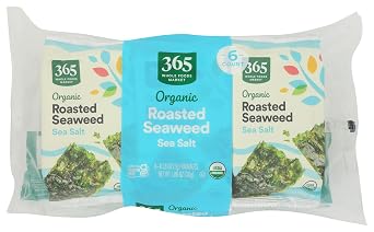 365 By Whole Foods Market, Organic Roasted Seaweed, Sea Salt, 6 Pack, 1.06 Ounce