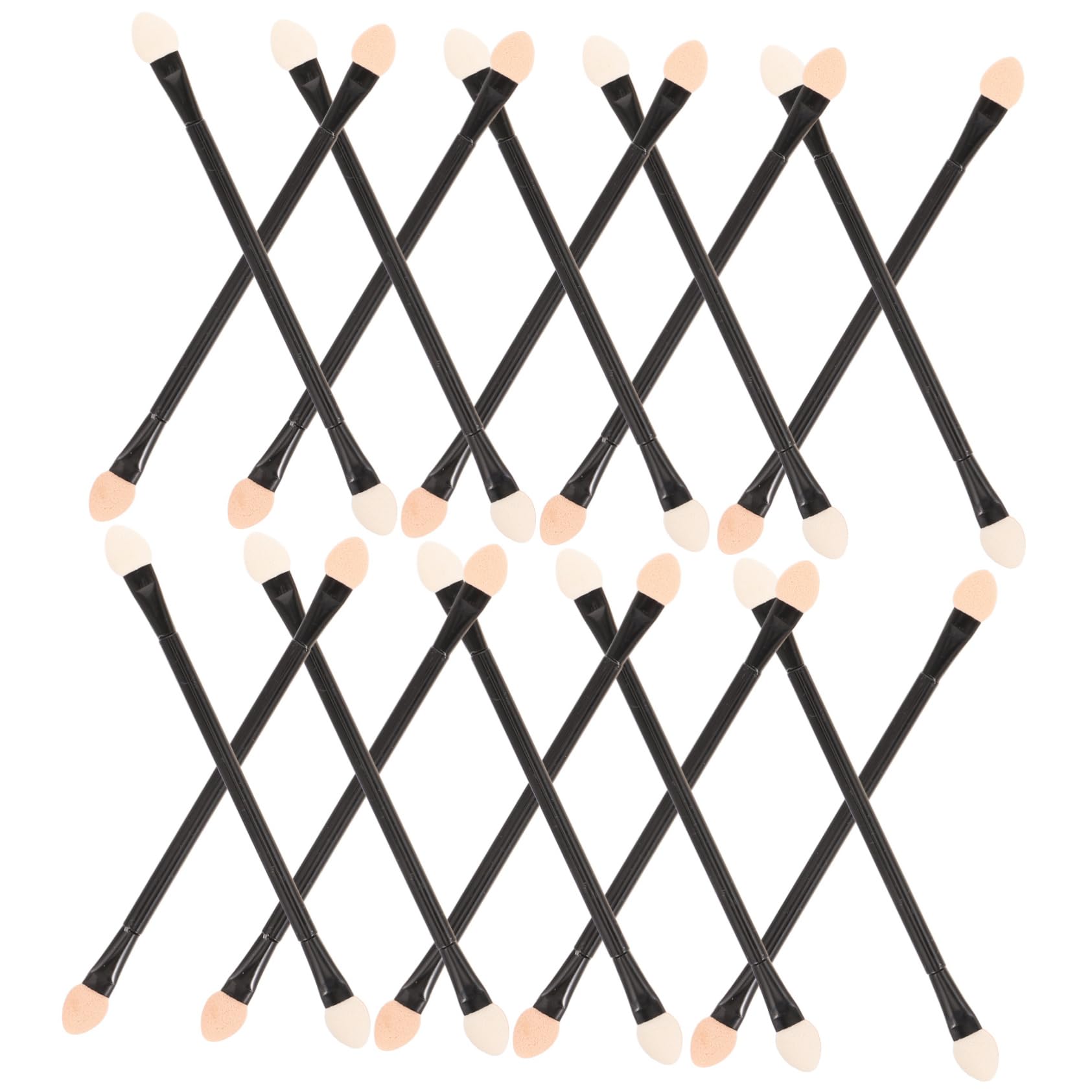 SOESFOUFU 30pcs Long Handle Eye Shadow Stick Double Head Applicator Eye Brightener Brush Makeup Tool