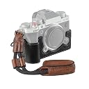 SMALLRIG X-T5 Half Case with Wrist Strap and Shutter Button, Retro Style Leather Camera Case with Aluminum Baseplate, X-T5 Camera Case Cover for FUJIFILM X-T5-3927 gallery image