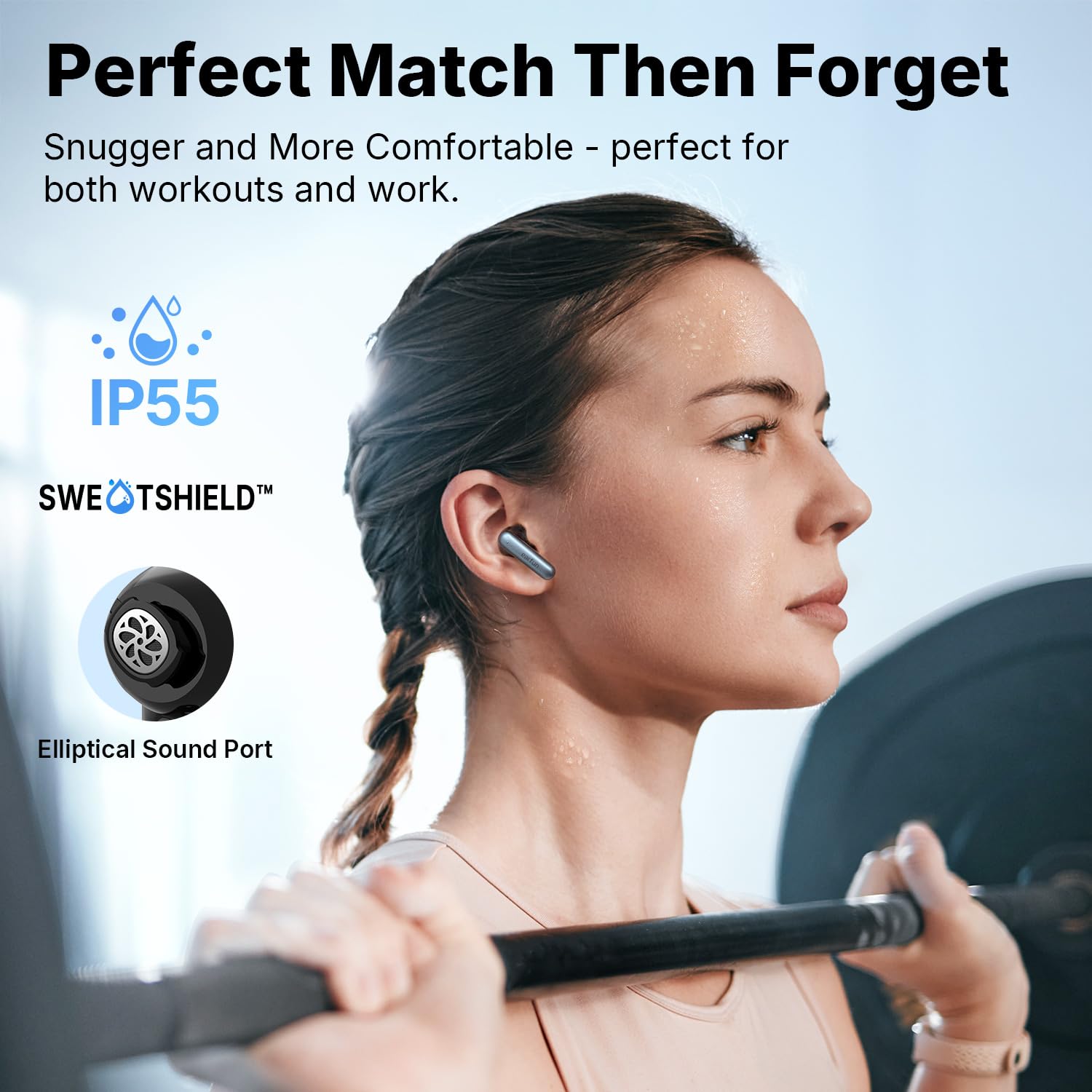 EarFun Air Pro 4i Słuchawki ANC 50 dB, Hi-Res LDAC, 6 Mikrofonów AI ENC, do 40 h, Dźwięk Przestrzenny, Multipoint, Bluetooth 5.4, Ładowanie Bezprzewodowe