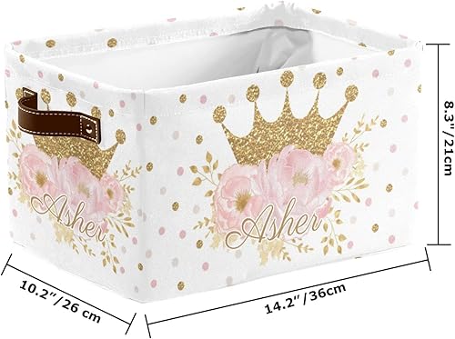 Miniatura 9 de Deven Woodland Animals - Cestas de almacenamiento grandes personalizadas para organizar estantes con asa, contenedores de almacenamiento decorativos