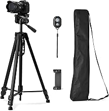 Amazon Basics 152cm/60inch Phone and DSLR Camera Tripod, Lightweight, wi...
