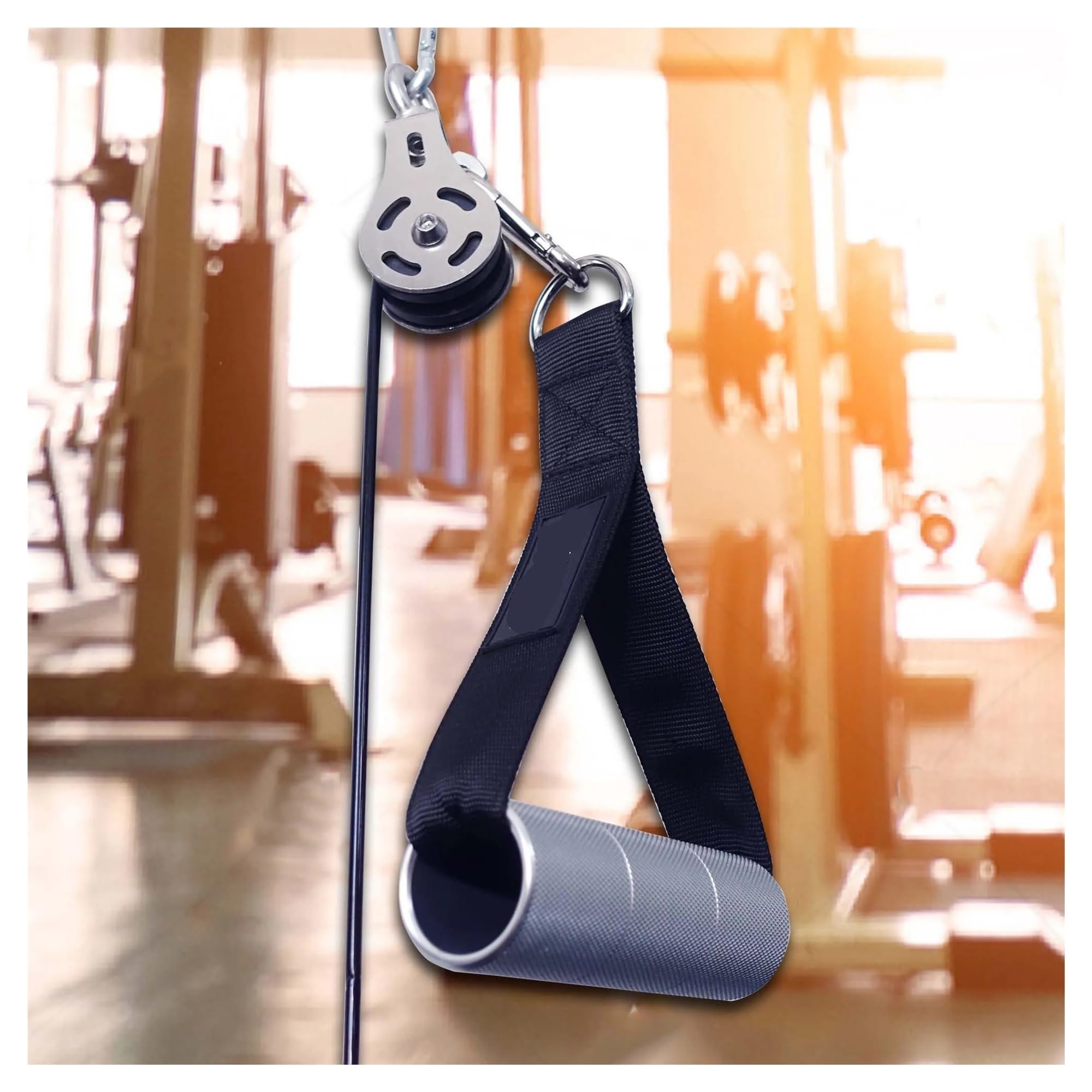 Heavy Grip Exercise Metal Handles for Home Gym Cable Machine Attachment Arm Wrestling Training Fitness Equipment Maniglie da Palestra (Color : 1pair)
