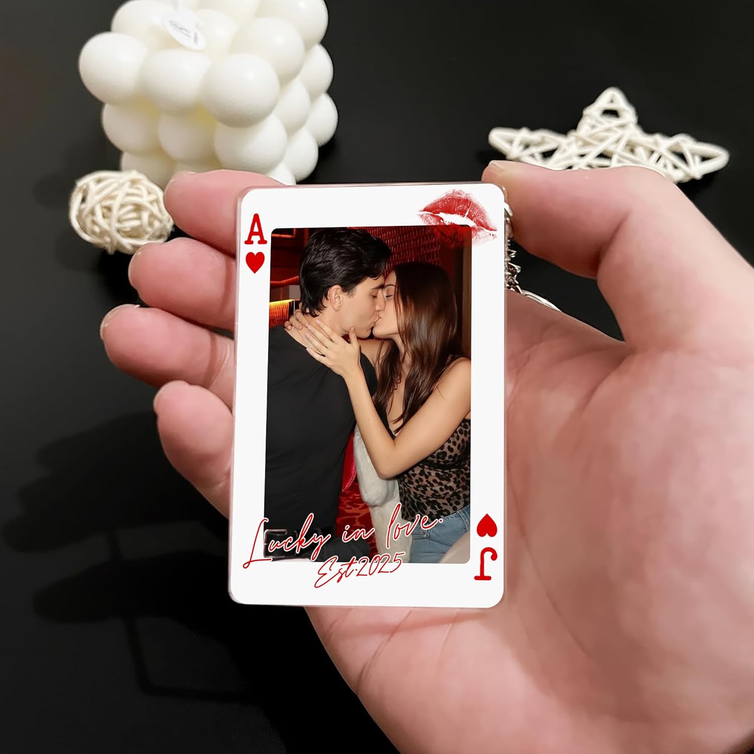 Mit & Mia Personalized Keychain with Picture, Custom Photo Keychain Gift Valentines Day for Boyfriend Customized Key Chains - Image 7