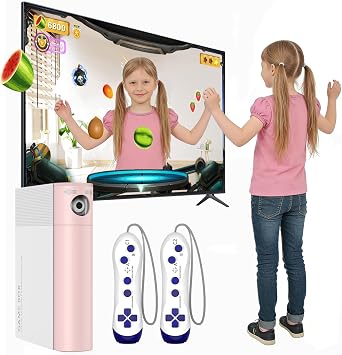 MetFut Active Video Game System for Kids,Motion Gaming Console with 21 Built-in Games, for Indoor Sports & Parent-Child Interaction