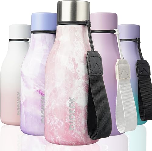 Miniatura 35 de BJPKPK - Botellas de agua aisladas, 25 onzas, de acero inoxidable con correa, botellas, tazas, frascos sin BPA, a prueba de fugas, frascos térmicos
