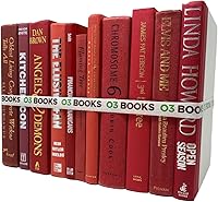 OCTORM Curated Red Decorative Hardcover Books - Half Foot Stack for Home Decor, Shelving, Staging & Interior Design