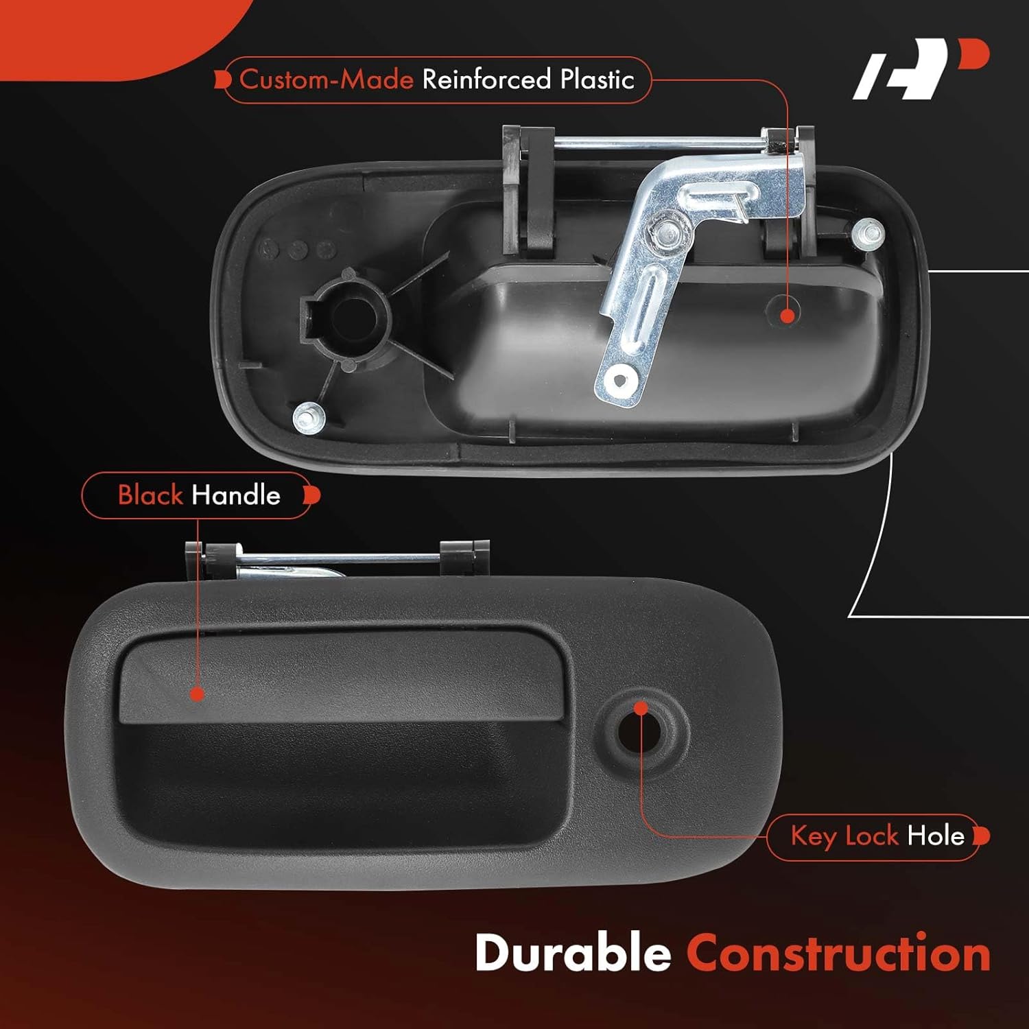 A-Premium Front or Rear Driver Side Exterior Door Handle Compatible with Chevrolet C4500 Kodiak, C5500 Kodiak, C6500 Kodiak, C7500 Kodiak, C8500 & GMC C4500 Topkick, C8500 Topkick & Isuzu HTR, HVR