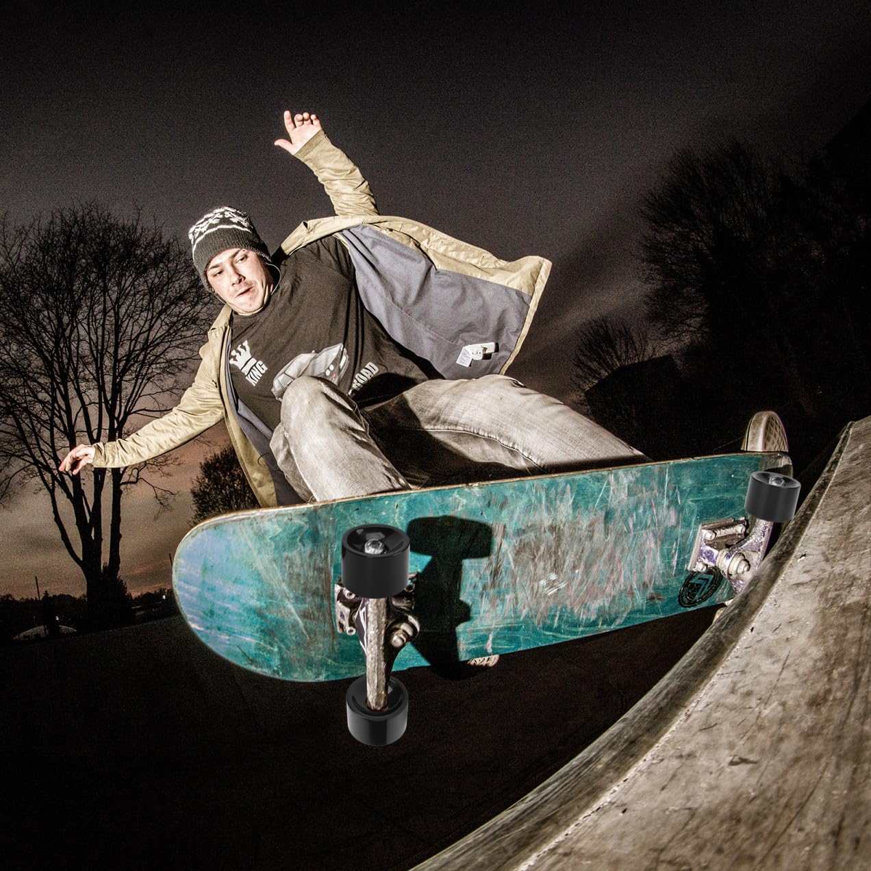 UKCOCO Skateboard PU Transparente Reemplazo Resistente Desgaste Accesorios para Patineta