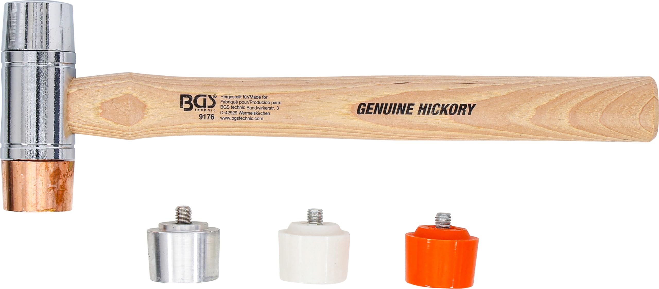 BGS 9176 | Maillet avec tête interchangeable | manche Hickory | Ø 35 mm