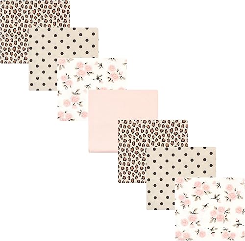 Miniatura 43 de Hudson Baby Paquete de 7 mantas receptoras unisex de franela de algodón para bebé, Dino Friends, talla única Abeja,Azul Verde Dino,Azul