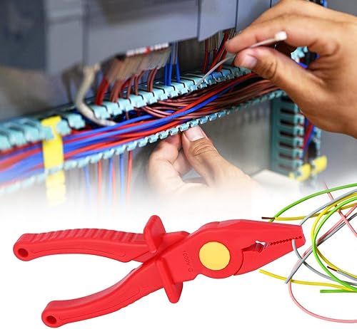 Miniatura 2 de Oumefar Herramienta de mano eléctrica de mano de 7,7 pulgadas de plástico cómodo agarre 1000 V Alicates de corte aislados de alto voltaje para