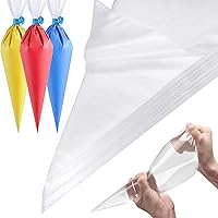 ELJRBCK 100 Pack Disposable Tipless Piping Bags - Thick Pastry Bags for Cake Decorating, Cookies, Cupcakes & Baking