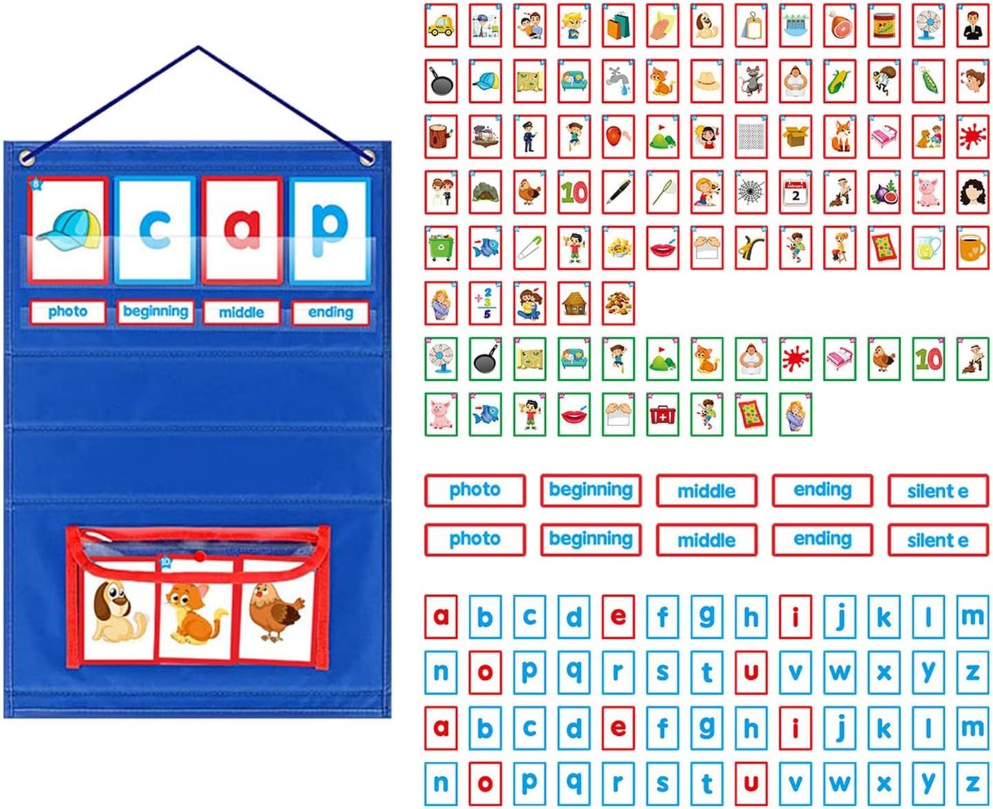 Amazon.co.jp デスクトップポケットチャートスタンド 両親 子供 インタラクティブ学習 折りたたみ式 自立型デスクトップポケット