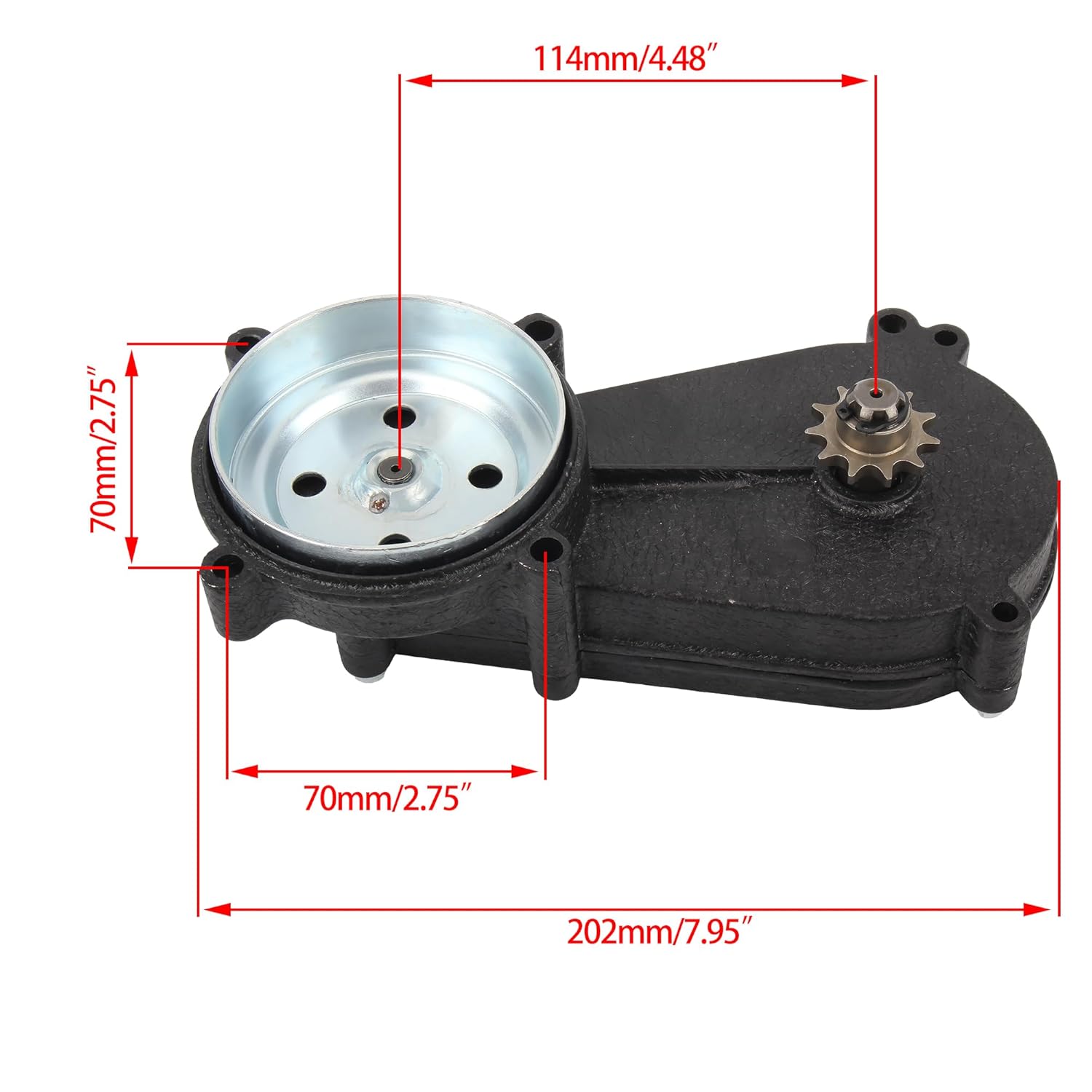 PowerMotor T8F 11Tooth Sprocket Transmission Gearbox Replacement for 2 Stroke 33cc 34cc 47cc 49cc Mini Pocket Pit Dirt Bike ATV Quad Go Kart Buggy