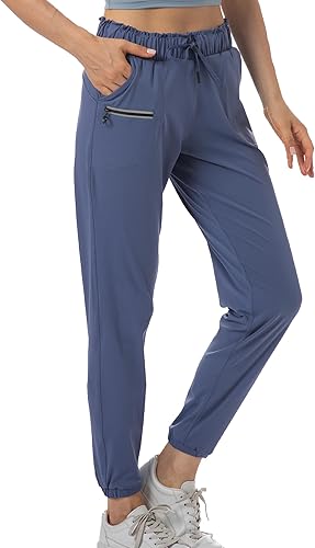 Kcutteyg Pantalones deportivos para mujer con bolsillos, ligeros, de secado rápido, pantalones deportivos suaves para gimnasio, yoga, correr