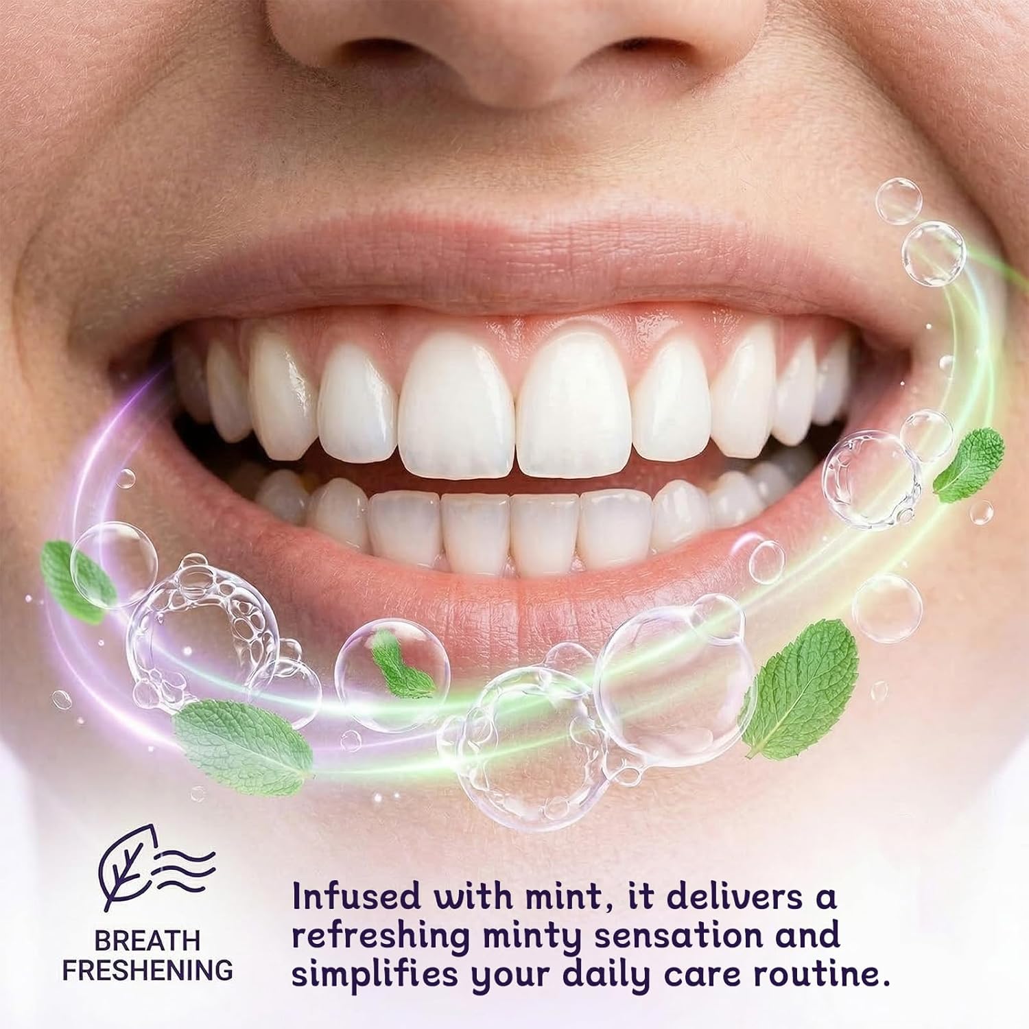 Viralaluna Whitening Strips, Viralaluna Purple Teeth Whitening Strips, Surface Stain Reduction, Gentle Formula, Safely Protects Tooth Enamel (42 Strips)