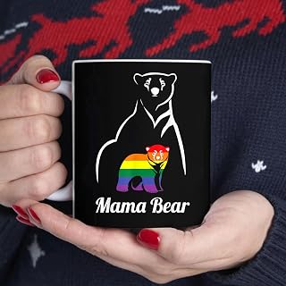 LGBT Mama Bear Gay Pride Equal Rights Rainbow Mug, Tea Mug, Tea Cup, Coffee Cup