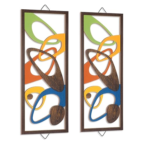 CroBlissful 2 Pcs Mid Century Wall Art Mid Century Modern