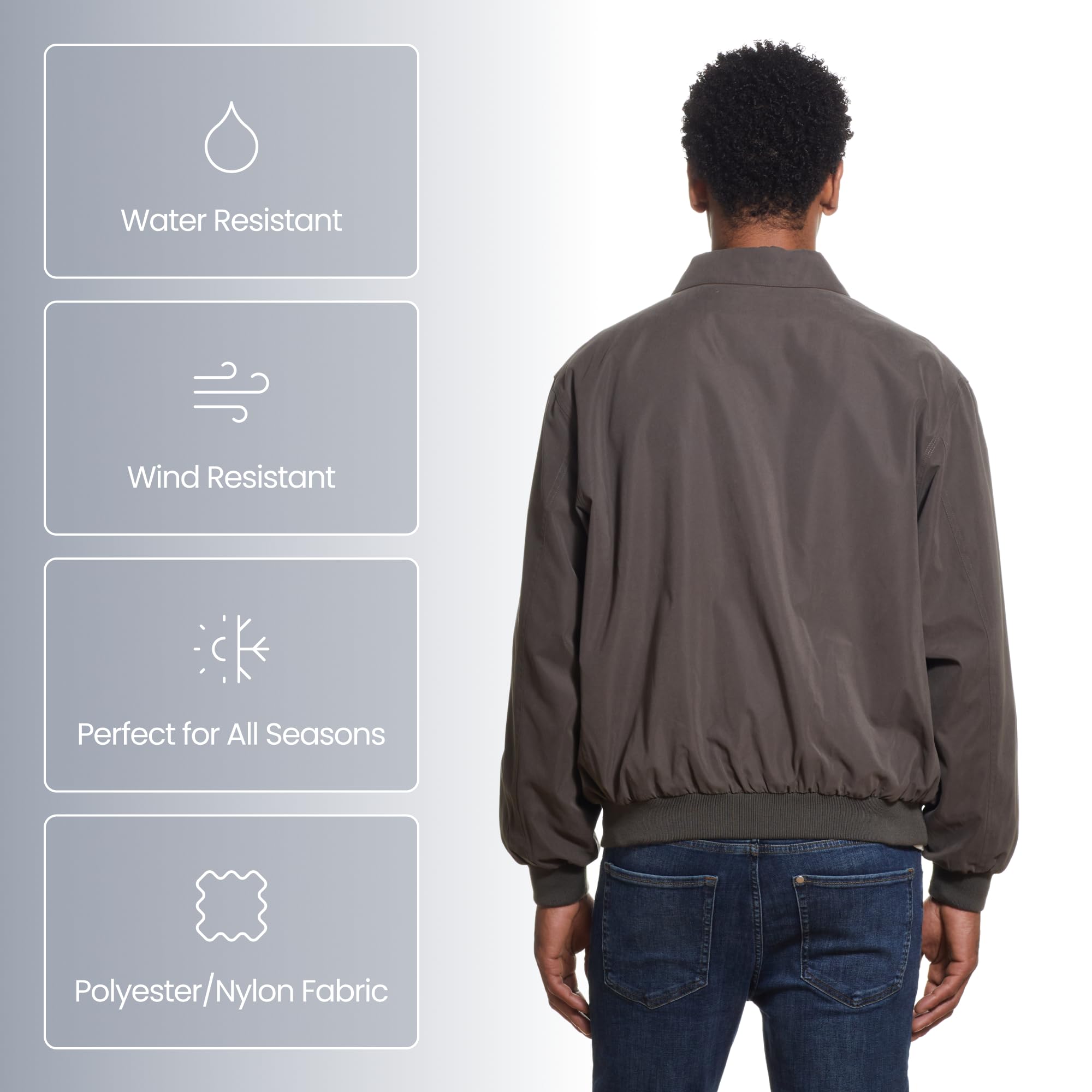 Weatherproof Herren Klassische Golfjacke aus Mikrofaser Windbreaker Jacke