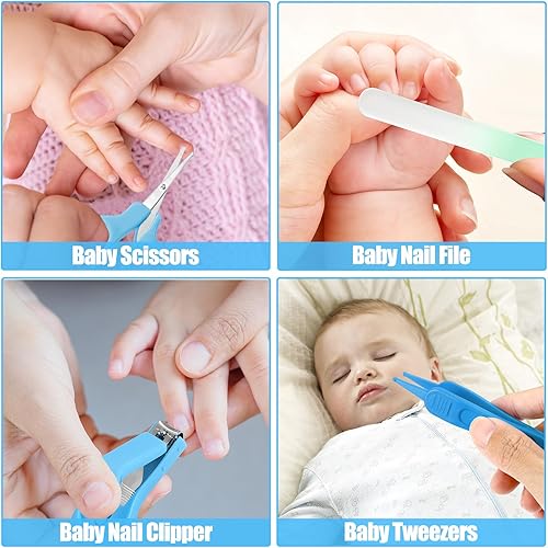 Vista 3 de Kit de cuidado de la salud y aseo para bebés recién nacidos, kit de cuidado de bebé de 24 piezas mejorado, juego de cuidado de la salud