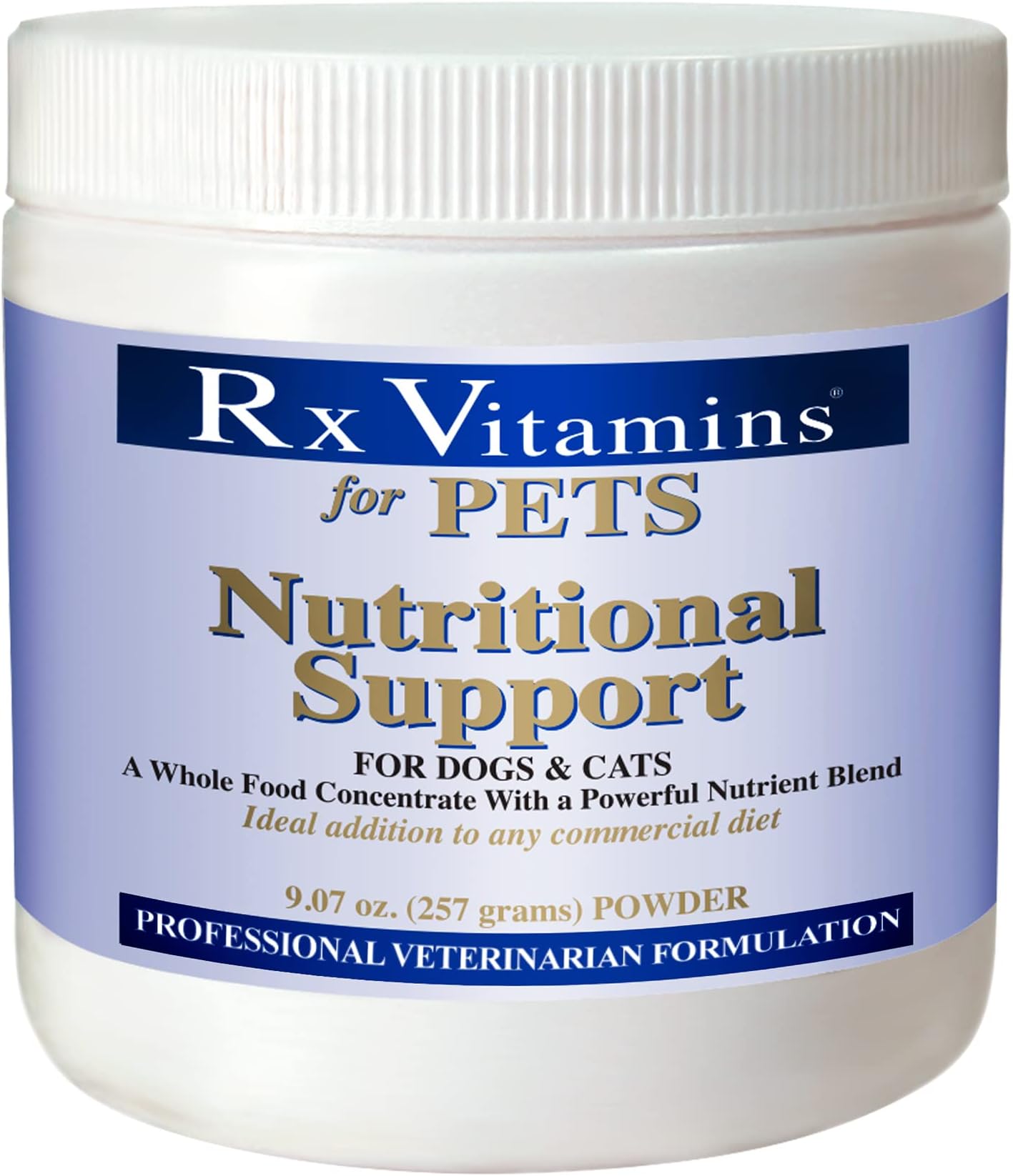 Rx Vitamins Nutritional Support for Dogs & Cats - Nutrient-Filled Food Supplement Powder - Veterinarian Formulated - 9.07 oz Powder