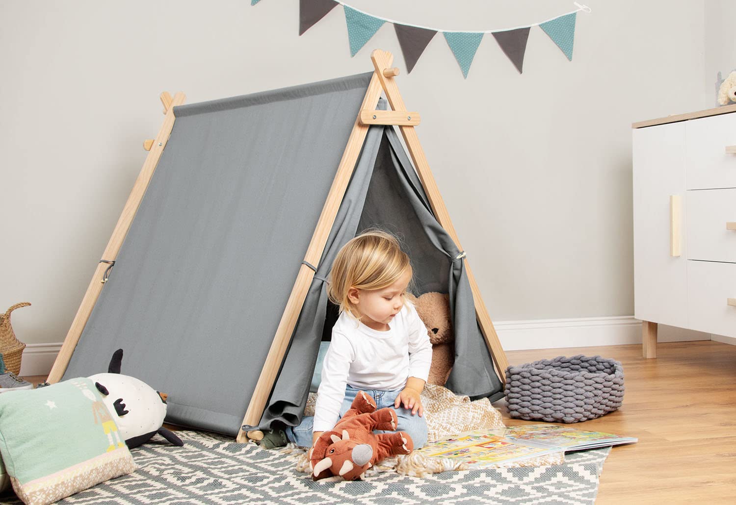 PINOLINO Spielzelt Noah fr Kinder mit Fenster, inkl. Bodenmatte und  Aufbewahrungsbeutel, leicht zusammenzubauen, ab 3 Jahre : Amazon.de: Baby