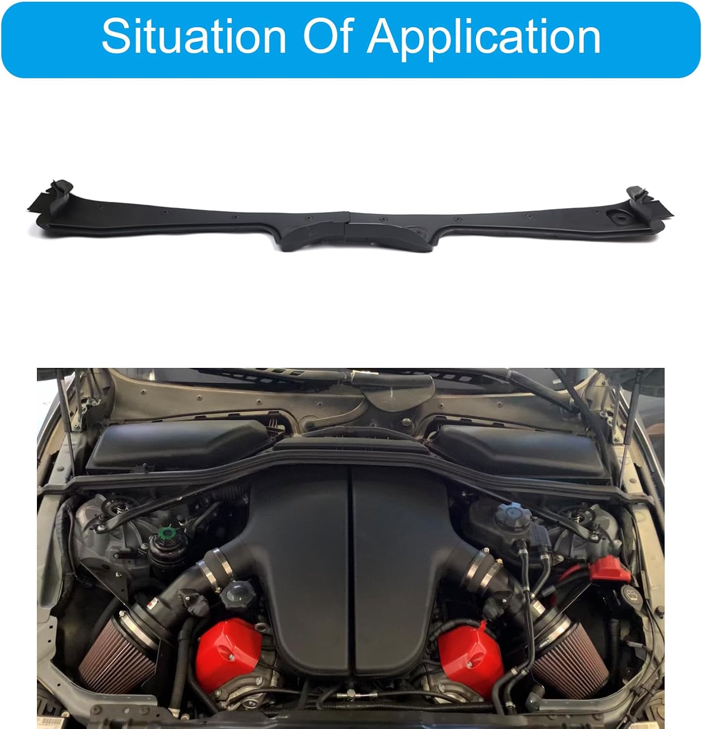 Windshield Wiper Cowl Cover for E60 E61 Side Trim Water Deflectors Plate Replaces 51717027083 Windshield Trim