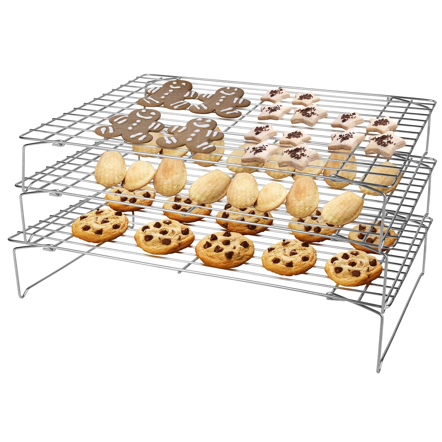 LILY COOK KP5595 Kühlgitter, 3 Etagen, für Küche, Gebäck, Küchenutensilien