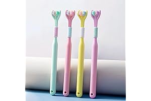 4-Piece 3-Sided Toothbrush Set: Enhanced Dental Hygiene for Adults & Youth