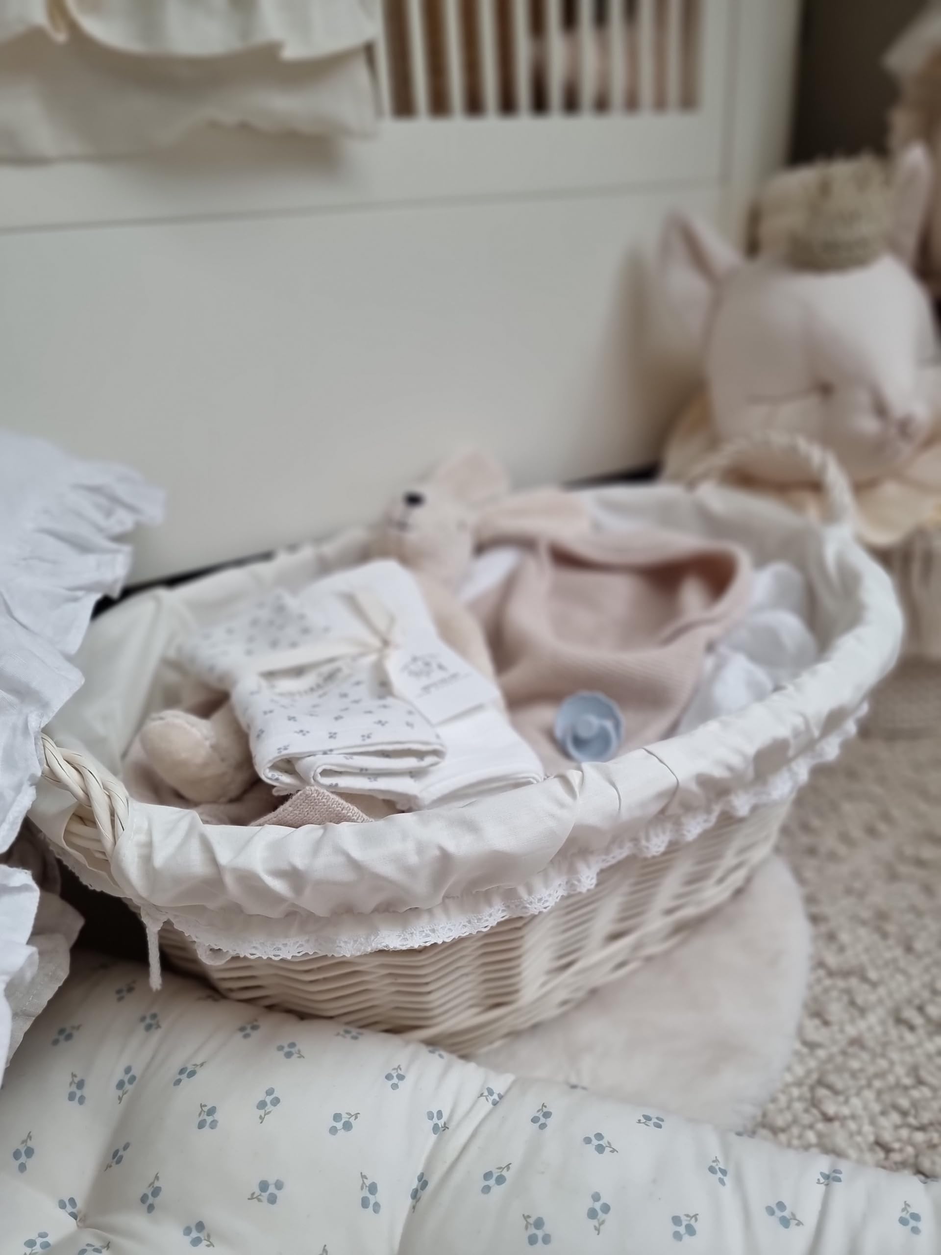 e-wicker24 561-60/W/O Wäschekorb aus Weide, Korb, beige, 60 x 44 x 23 cm