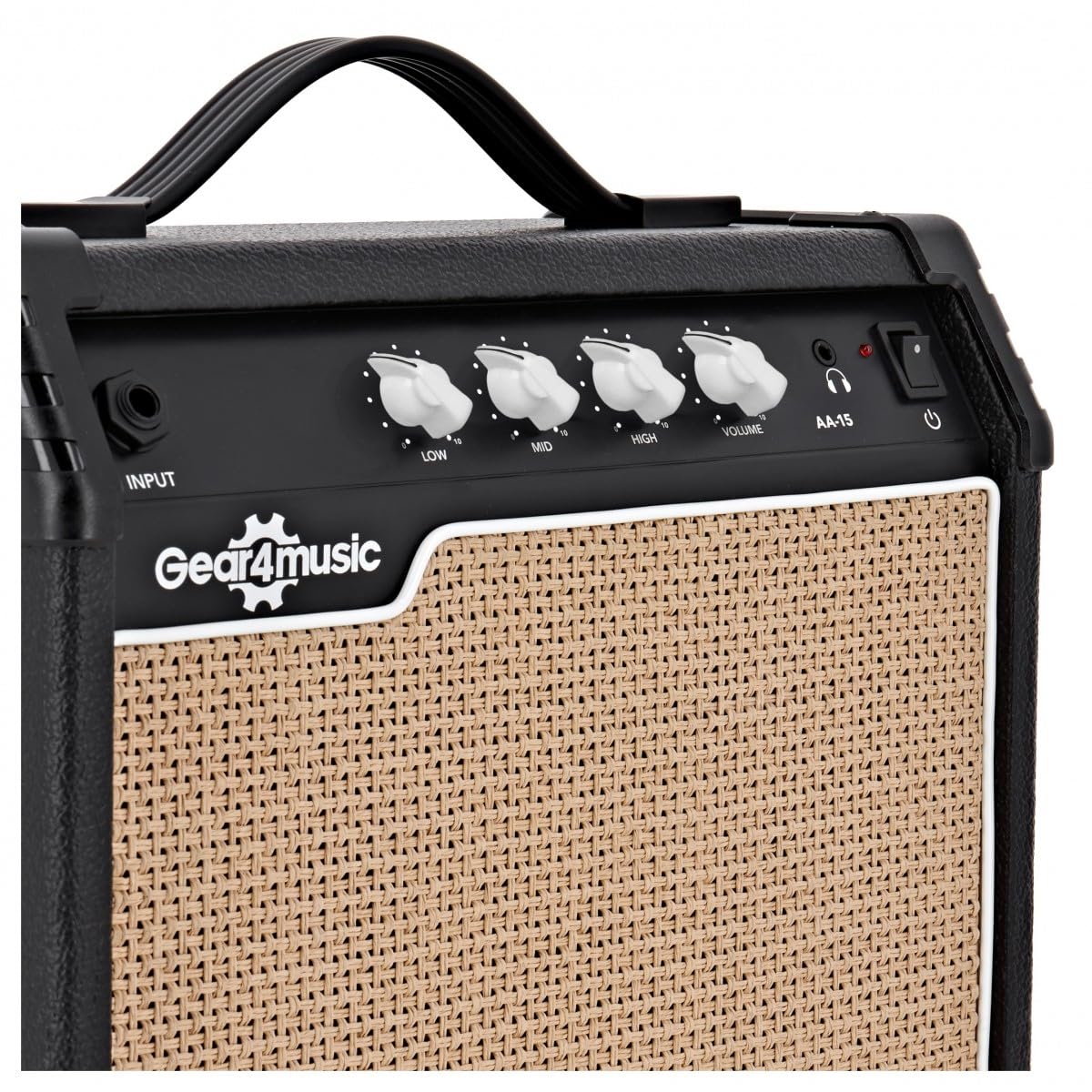 Akustikgitarren-Übungsverstärker von Gear4music, 15 Watt