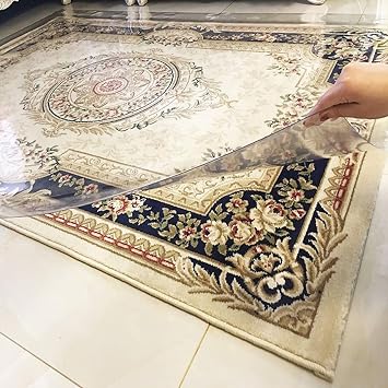 Hard-Floor Chair Mats Plastic Vinyl Clear Floor Mat for Office Chair on Hardwood Floor, 1.5mm/2mm Thick Plastic Desk Cover Protector Pad, Kitchen Hard Flooring Runner Rug Multiple Sizes Chairmats