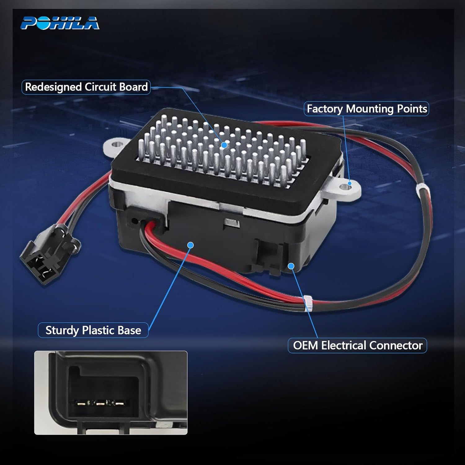 5012699AA RU-358 HVAC Control Module Blower Motor Resistor Compatible with Jeep Grand Cherokee WJ 4.0L 4.7L 1999-2004 w/ATC Automatic Temperature Control