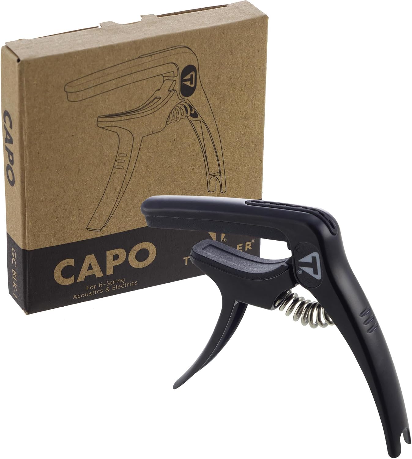 Universal Capo with Pick Holder, Bridge Pin Puller, & Gig Bag
