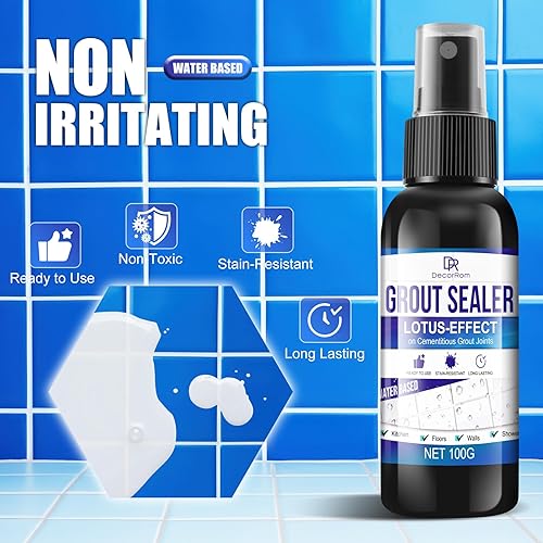 Miniatura 2 de Sellador de lechada, sellador de azulejos impermeable para baldosas de ducha, piso, cocina, aplicación de pulverización y expresión 2 en 1, sellador