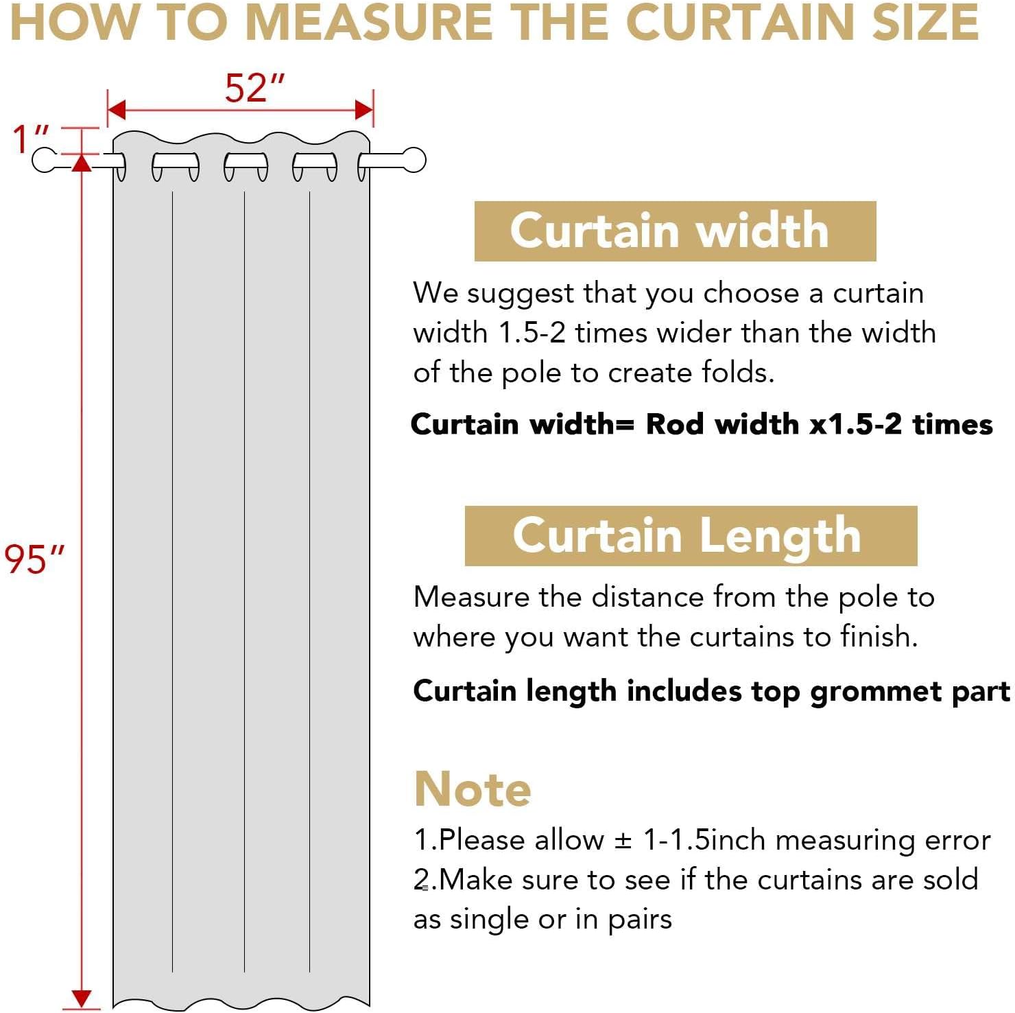 H.VERSAILTEX Elegant Natural Linen Semi Sheer Blended Energy Efficient Light Filtering Curtains Nickel Grommet Curtains Window Treatments Panels/Drapes for Living Room, 52" x 96", Angora