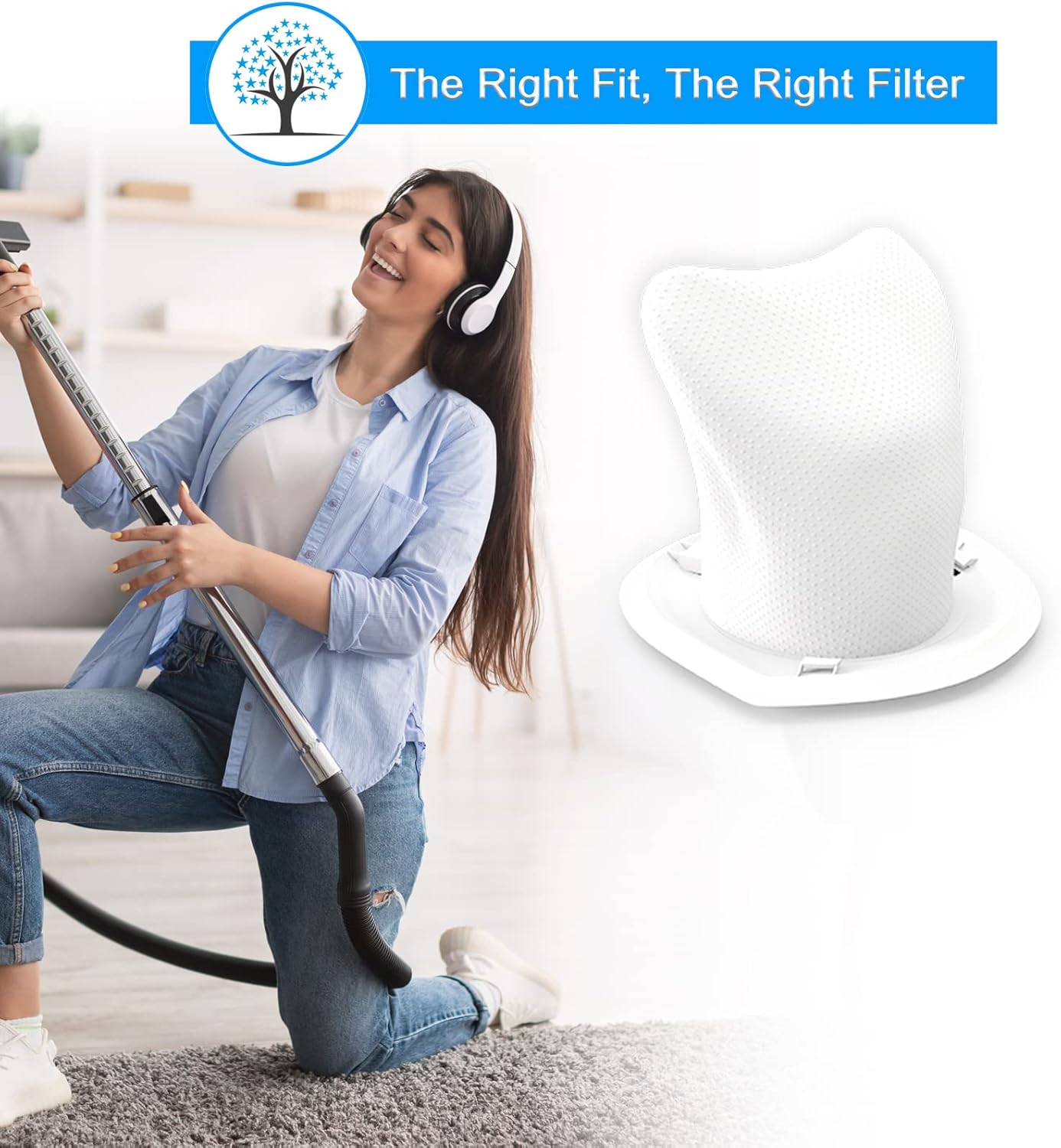 EVF100 Filters for Black and Decker HNV220B, HNV215B, HNV115J, HNV220BCZ10FF, HHS315J01, HNV220BCZ22FF, BDH7200CHV, HNV220BCZ26FF, HNV220BCZ12FF, BDH1000CHV, HNV115B Part # 90590689, Washable, 8 Pack - Image 8