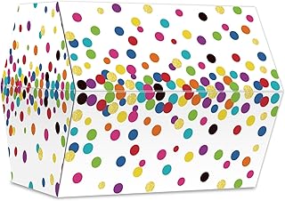 Confetti Treasure Chest Box Classroom Decorations Confetti Chest Teachers Toy Prizes Awards Classroom Rewards Chest Confetti Treasure Box for Classroom Teachers Kids Nursery Room School Decor
