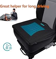 Vista 5 de Sojoy Cojín de asiento de gel, cojín portátil de espuma viscoelástica para automóvil, oficina, silla de ruedas, espalda baja, ciática y alivio