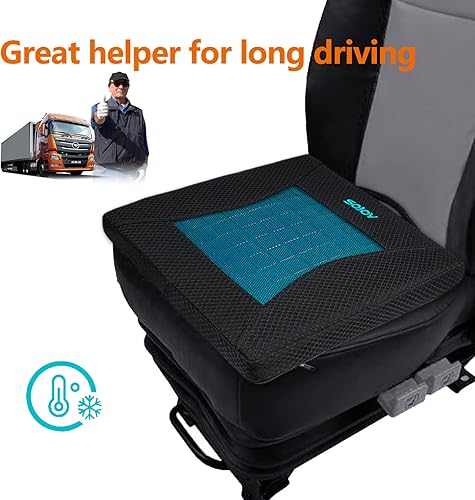 Miniatura 5 de Sojoy Cojín de asiento de gel, cojín portátil de espuma viscoelástica para automóvil, oficina, silla de ruedas, espalda baja, ciática y alivio
