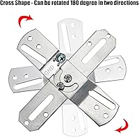 Vista 6 de OwnMy Juego de 4 soportes de montaje de lámpara giratorios, kit de barras transversales universales para lámpara de techo, placas de montaje